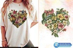 Vintage Floral Heart Clipart Bundle Product Image 4