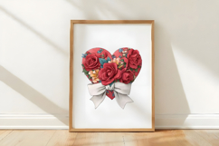 Vintage Floral Heart Clipart Product Image 3