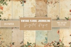 Vintage Floral Seamless Digital Paper Bundle Product Image 1