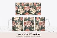 Vintage Floral Mug Wrap Rose Mug Wrap Mug Sublimation 