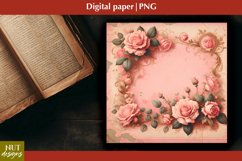 Vintage Digital paper Mothers day floral Old paper scrapbook Product Image 1