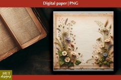 Vintage Digital paper Mothers day Wildflowers Old paper Product Image 1