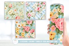 Vintage Floral Seamless Tumbler Sublimation Designs Product Image 1