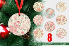 Vintage floral wallpaper Christmas Ornaments Product Image 1