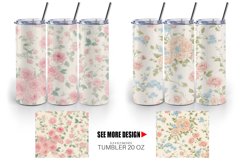 Vintage floral wallpaper Tumbler Sublimation Wrap Product Image 5