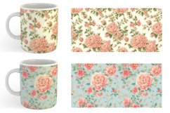 Vintage floral wallpaper Mug sublimation design Product Image 3