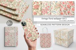 Digital Paper Vintage floral wallpaper Product Image 1