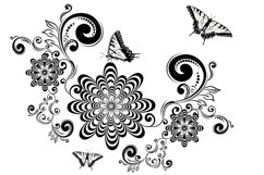 Vintage Floral with Butterflies Product Image 2