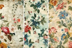 Vintage Floral Digital Paper Bundle Product Image 5