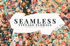 Seamless Vintage Floral Digital Paper Product Image 1