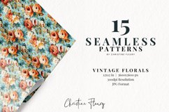 Seamless Vintage Floral Digital Paper Product Image 2