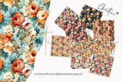 Seamless Vintage Floral Digital Paper Product Image 4
