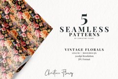 Vintage Florals Digital Paper Mini Pack Product Image 2