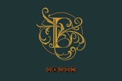 Vintage flourish letter E monogram elegant logo emblem Product Image 1