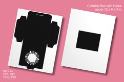 Vintage Flourish Window Rectangular Gift Box Paper Cut SVG