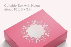 Vintage Flourish Window Rectangular Gift Box Paper Cut SVG