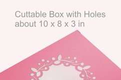 Vintage Flourish Window Rectangular Gift Box Paper Cut SVG