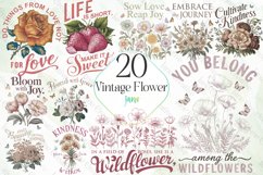 Vintage Flower Sublimation Bundle Product Image 1