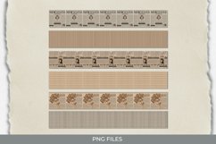 Vintage Flower Article in Newspaper Seamless Pattern Stripe Product Image 1