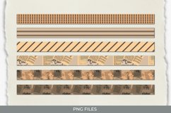 Vintage Flower Article in Newspaper Seamless Pattern Strips Product Image 1