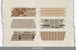 Vintage Flower Article in Newspaper Seamless Pattern Tape Product Image 1