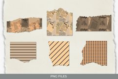 Vintage Flower Article in Newspaper Pattern Torn Paper Product Image 1