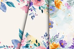 Vintage Flower Digital Paper Bundle Product Image 6