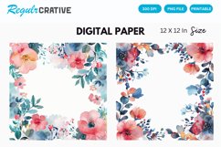 Vintage Flower Digital Paper Product Image 1