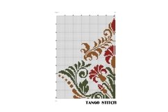 Vintage flower easy cross stitch floral hand embroidery - Tango Stitch