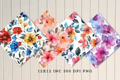 Vintage Flower Digital Paper Bundle Product Image 3