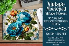 Vintage Mousepad, Sublimation Mousepad, Floral Mousepad, 100 Product Image 1