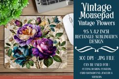 Vintage Mousepad, Sublimation Mousepad, Floral Mousepad, 101 Product Image 1