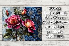 Vintage Mousepad, Sublimation Mousepad, Floral Mousepad, d11 Product Image 2