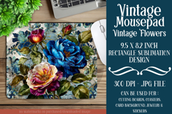 Vintage Mousepad, Sublimation Mousepad, Floral Mousepad, 126 Product Image 1