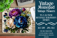 Vintage Mousepad, Sublimation Mousepad, Floral Mousepad, 134 Product Image 1