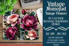Vintage Mousepad, Sublimation Mousepad, Floral Mousepad, 135 Product Image 1