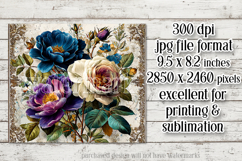 Vintage Mousepad, Sublimation Mousepad, Floral Mousepad, d96 Product Image 2