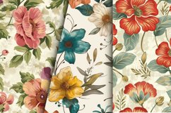 Vintage Flowers Digital Paper Bundle Product Image 6
