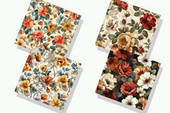 Vintage Flowers Digital Paper Bundle Product Image 2