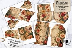Vintage Flowers Junk Journal Envelopes Product Image 1