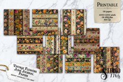 Vintage Flowers Junk Journal Papers Product Image 1