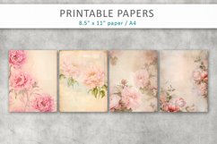 vintage flowers junk journal pages Product Image 2