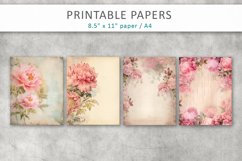 vintage floral junk journal pages Product Image 2