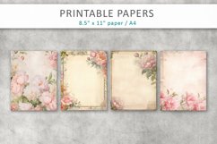 vintage floral junk journal, printable paper Product Image 2