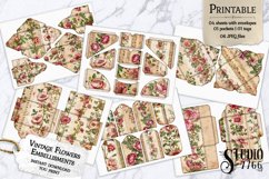 Vintage Flowers Journal Embellishments Product Image 1