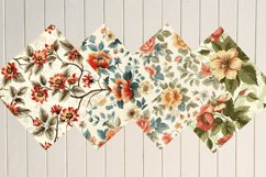 Vintage Flowers Digital Paper Bundle Product Image 3