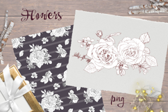 Vintage flowers print Seamless Pattern Png Product Image 1