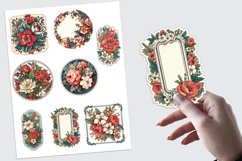 Vintage Flower Stickers | Print and Cut Bundle Product Image 2