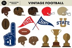 Vintage Football Vector Graphics Product Image 2