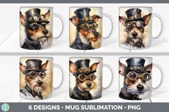 Bundle of six Decoupage Fox Terriers Mug Wrap designs.